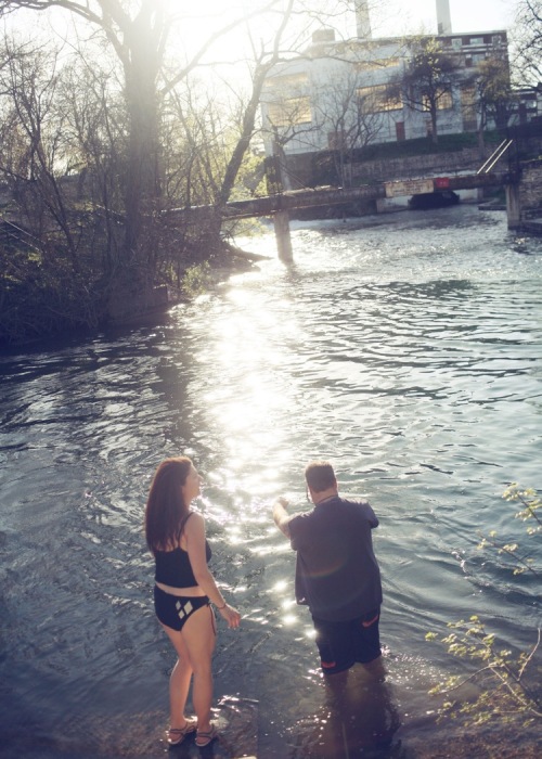 kev and angie contemplate the cold river.jpg